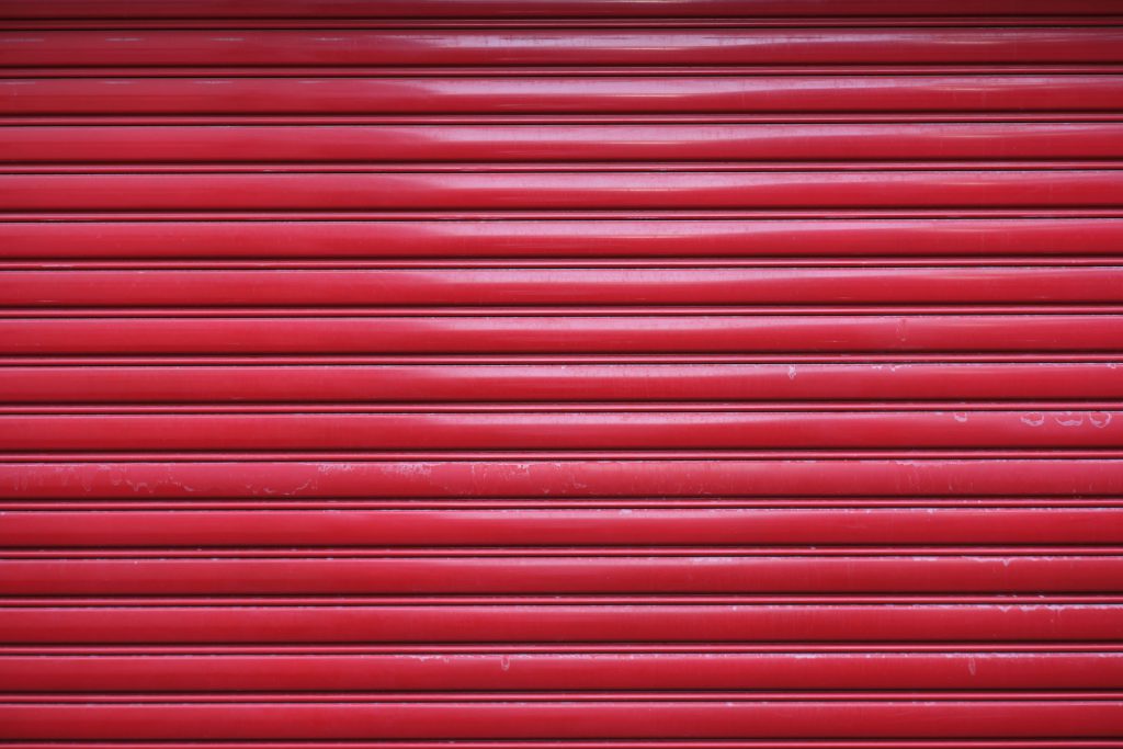 Red storage unit door - visit rsd-storage.com. 